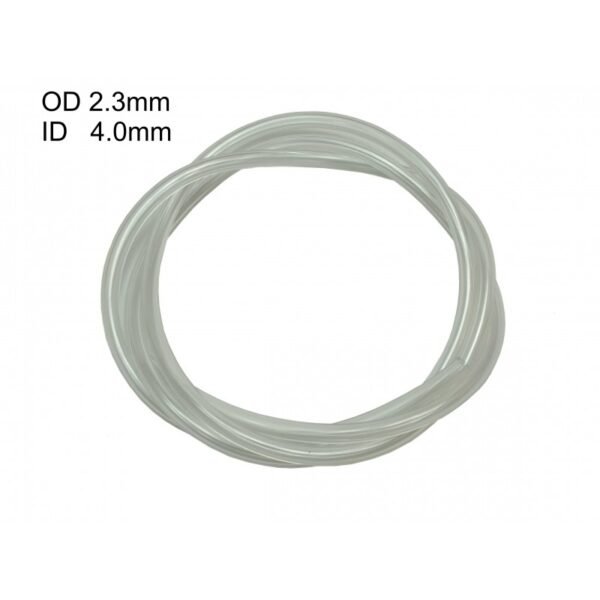 1M Clear Fuel Pipe 2.3mm ID / 4.0mm OD Fit Various Strimmer Hedge Trimmer Chainsaw