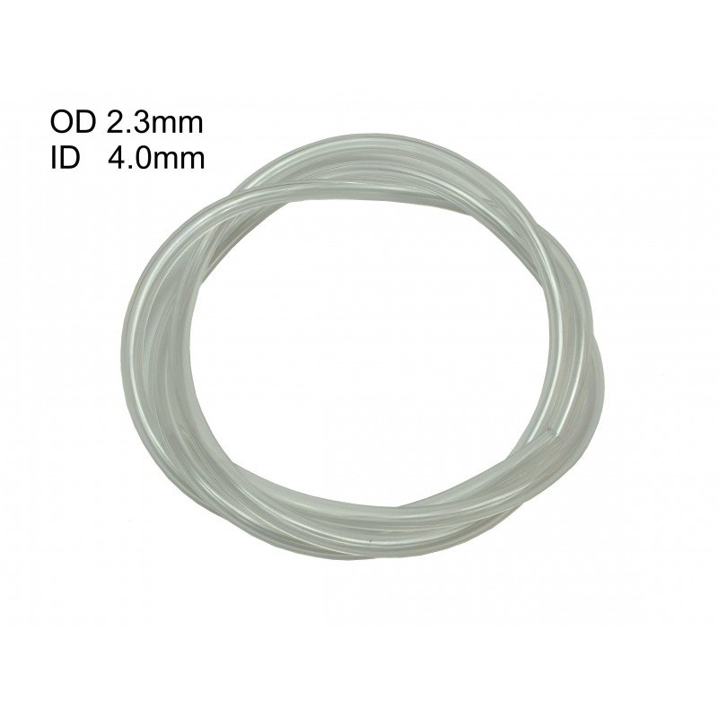 180604_2 1M Clear Fuel Pipe 2.3mm ID / 4.0mm OD Fit Various Strimmer Hedge Trimmer Chainsaw