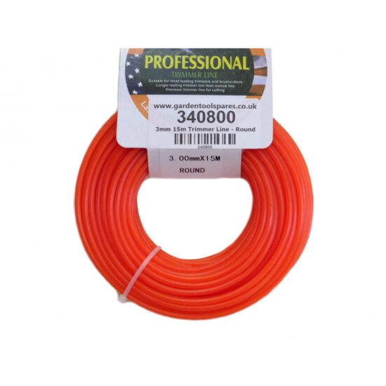 340800 Strimmer Brushcutter Nylon Line / Cord 3mm x 15m - Orange