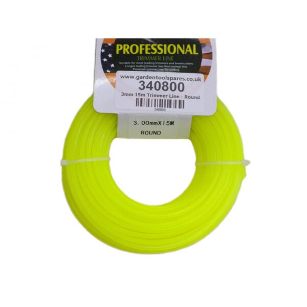 340801 Strimmer / Brushcutter Nylon Line / Cord 3mm x 15m - Yellow