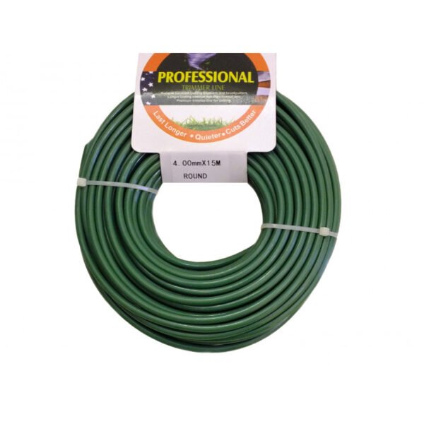 340803 Strimmer / Brushcutter Nylon Line / Cord 4mm x 15m - Green