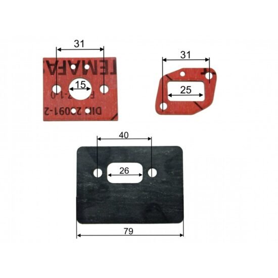 500601_1 43CC 52CC CG430 CG520 Strimmer Exhaust Muffler & Carburettor Gasket Set