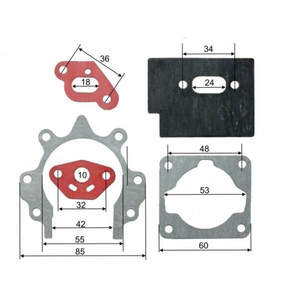 500610_1 33CC CG330 Strimmer Complete Gasket Set