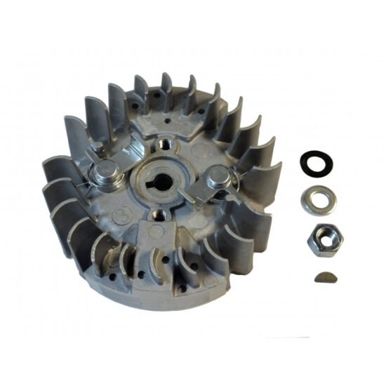 OLEO-MAC GSH 400 Chainsaw Flywheel With Nut, Washers & Woodruff Key